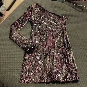 Cosmopolitan Sequin One Shoulder Dress
